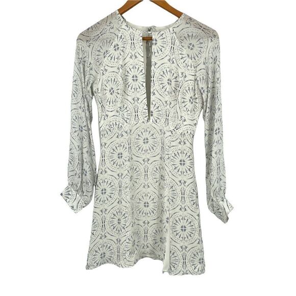 Stone Cold Fox Sicily Silk Mini Dress In Porcelain Size 0 - Picture 1 of 5